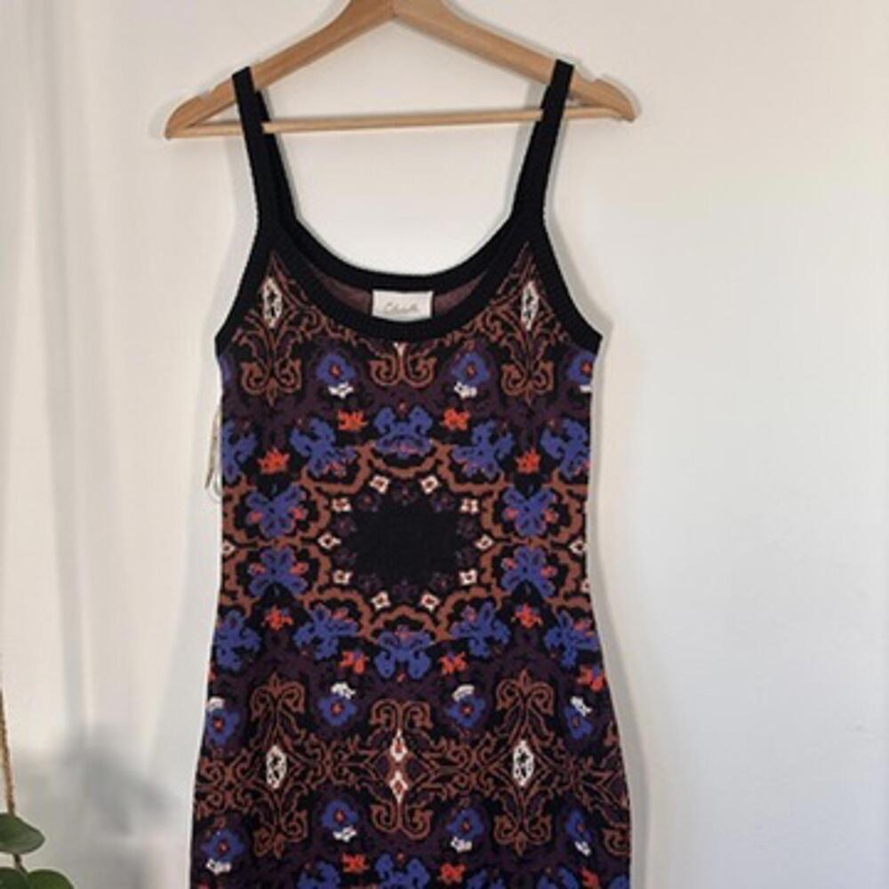 Cleobella Venezia Print Knit Maxi Dress XS Boho Festival Organic Cotton Payton - Picture 7 of 13